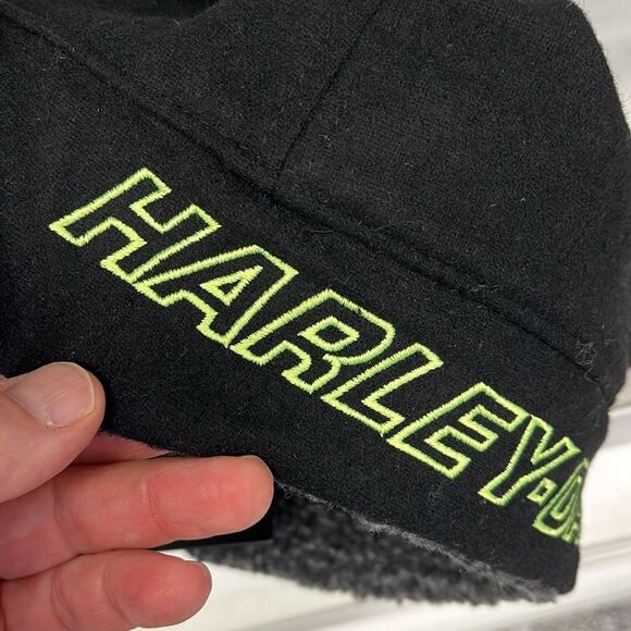 New Harley-Davidson Willie G Ear Flap Punisher Sherpa Fitted Winter Baseball Cap - Picture 6 of 10